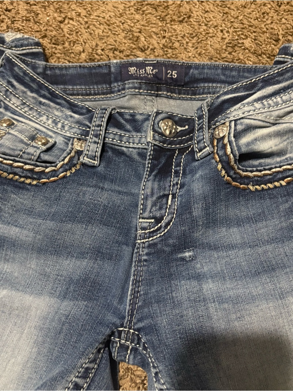 Miss Me Blue Boot Cut Jeans size 25 - Picture 3 of 8